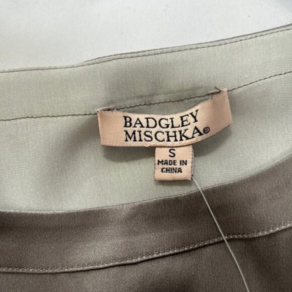 Badgley Mischka NWT 100% Silk Lounge Top-Size Small - Picture 3 of 8